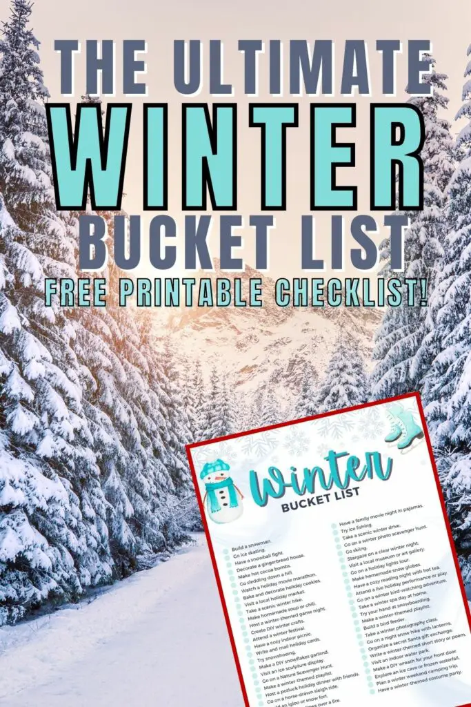Winter Bucket List Free Printable