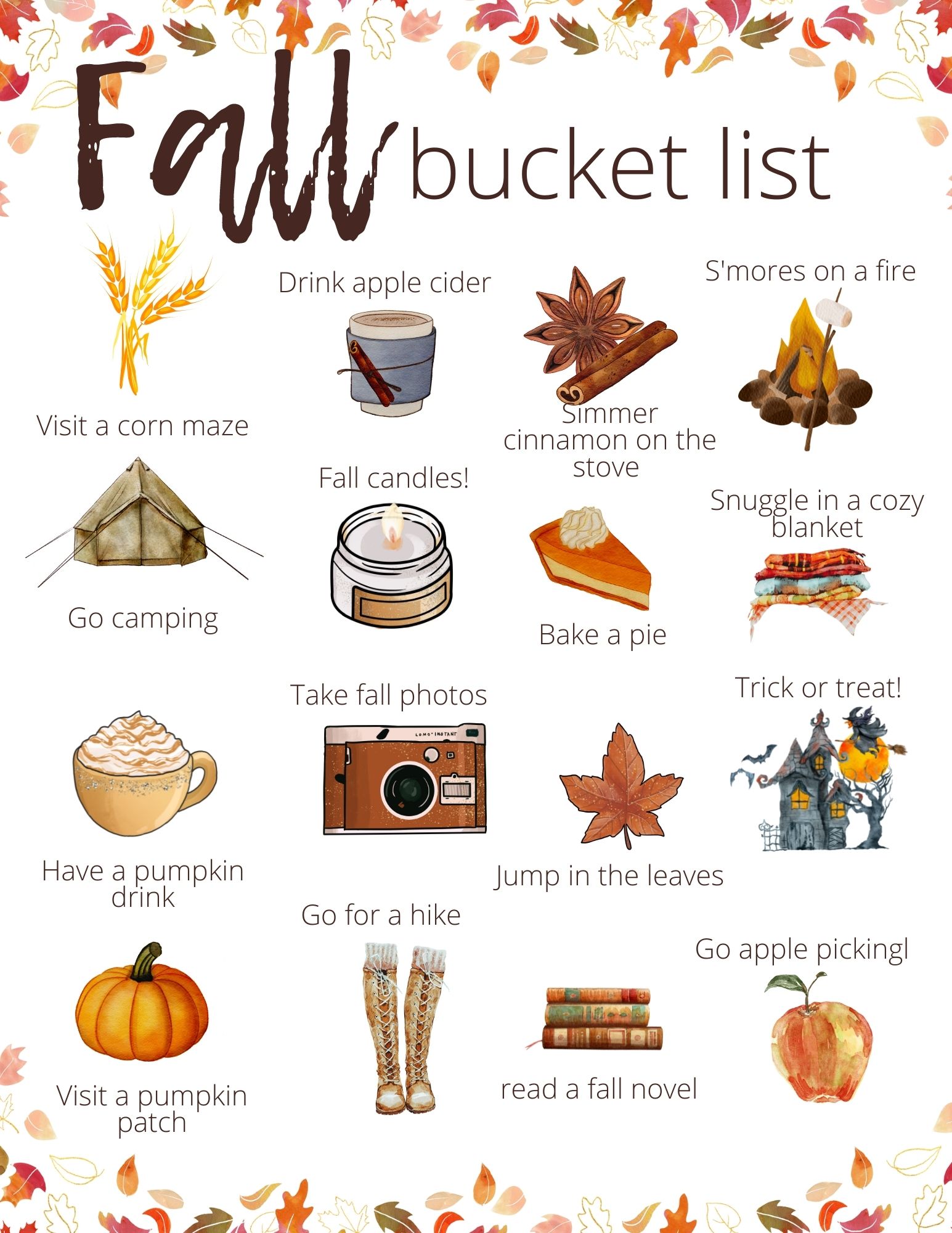 The Ultimate Fall Bucket List: 65+ Fall Bucket List Ideas