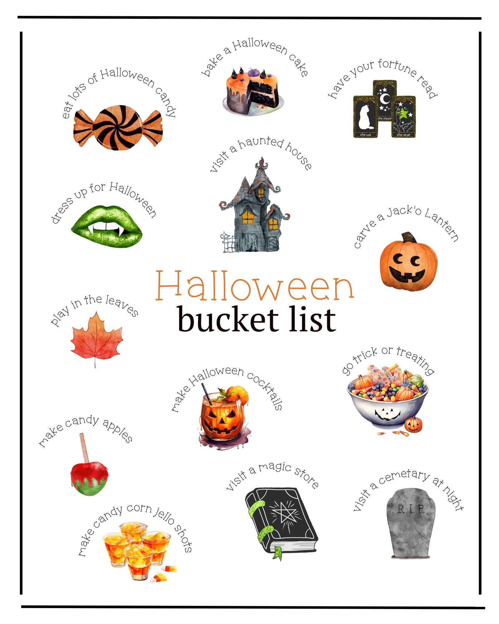 50+ Fun & Spooky Halloween Bucket List Ideas