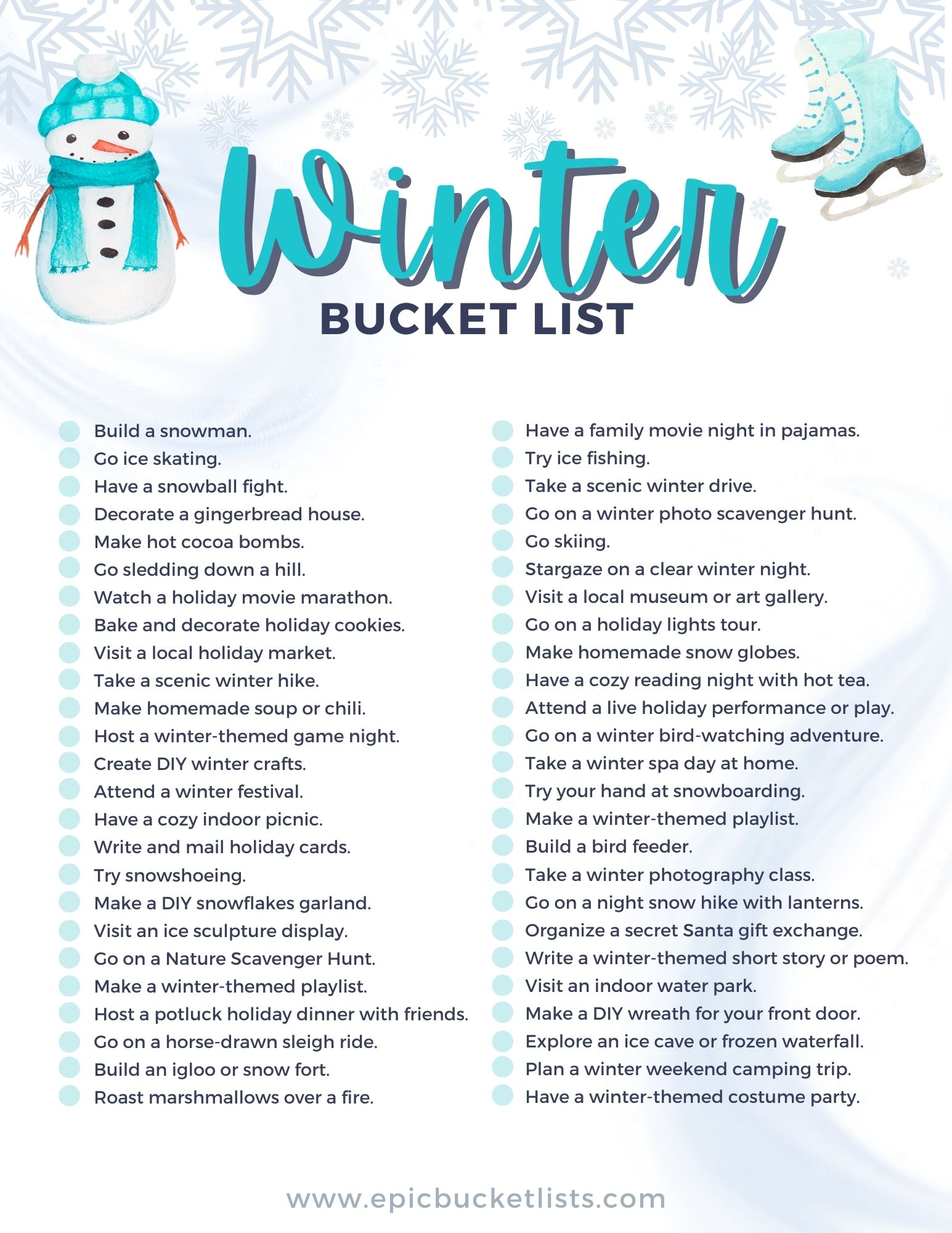 The Redhead'S Winter Bucket List - p8ieis8