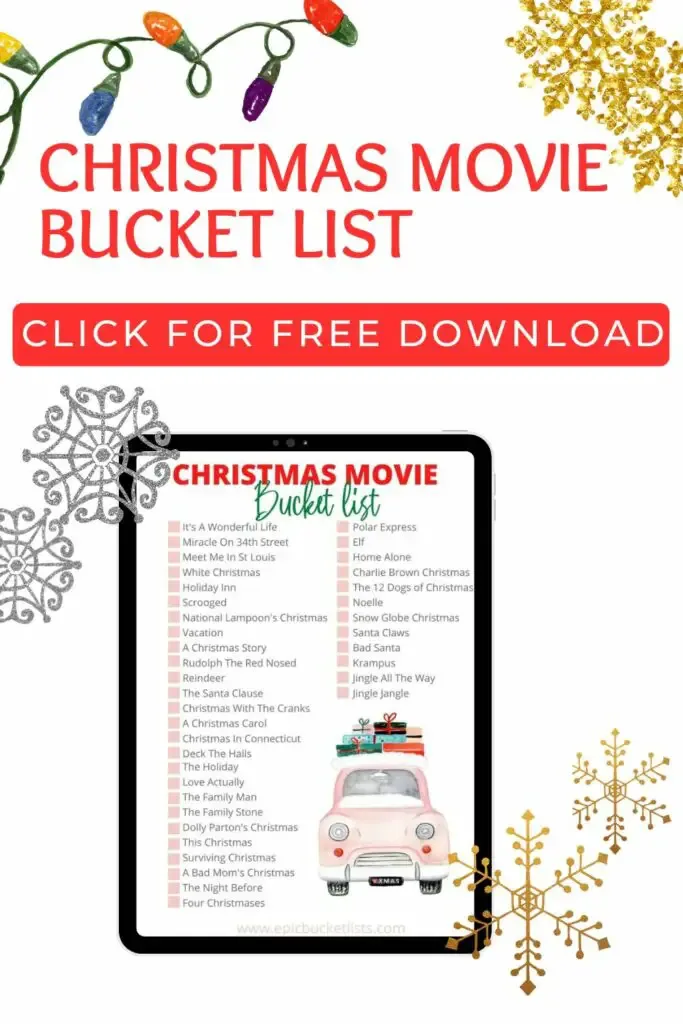 Christmas movie bucket list