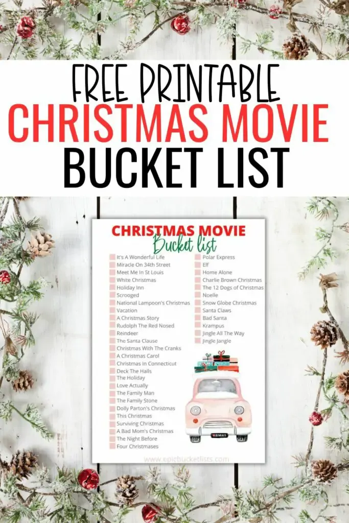 Christmas movie bucket list