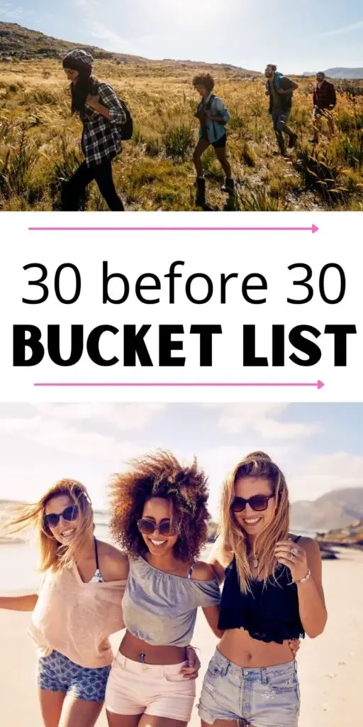 30 before 30 bucket list for 20 somethings