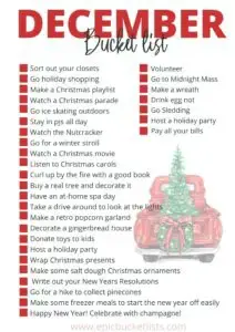 December Bucket List