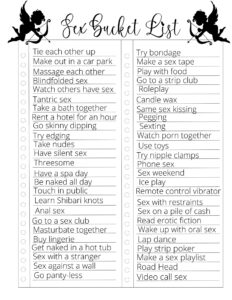 sex bucket list checklist
