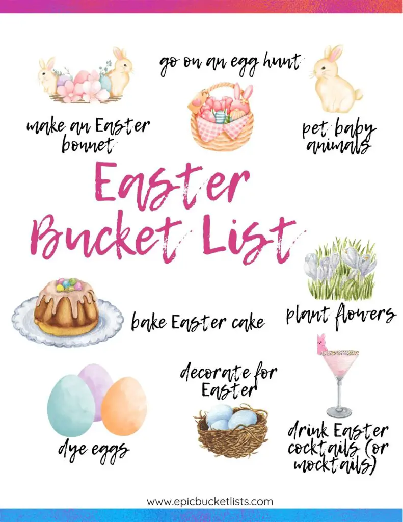 Easter bucket list