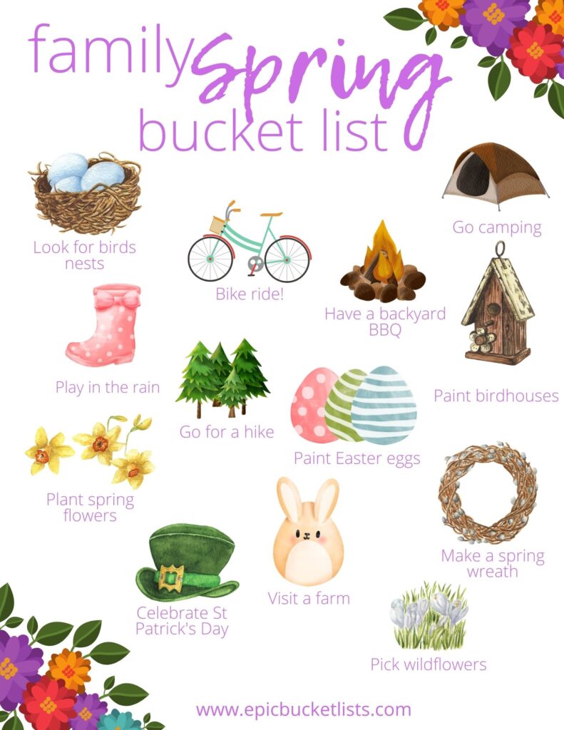 Family spring bucket list