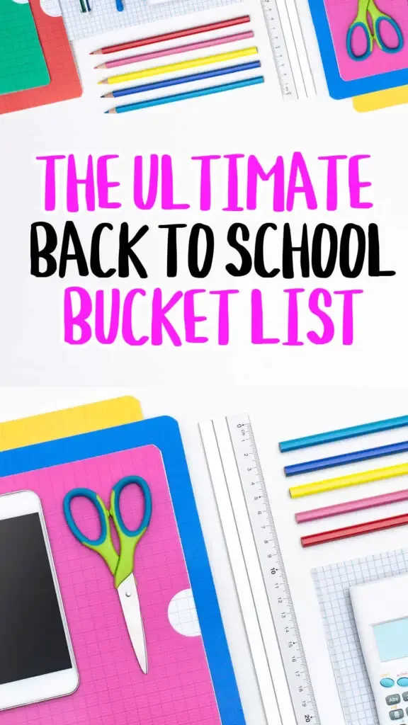 Back to school bucket list