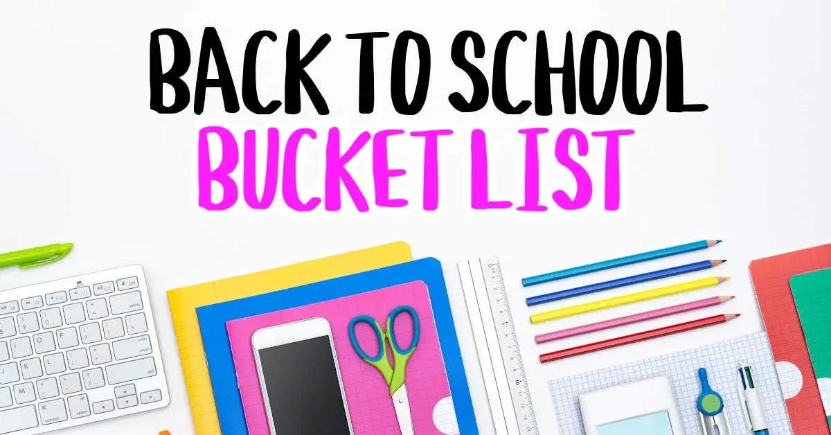 Back to school bucket list