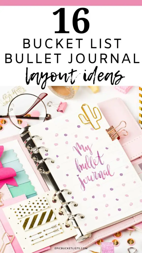 bucket list bullet journal ideas