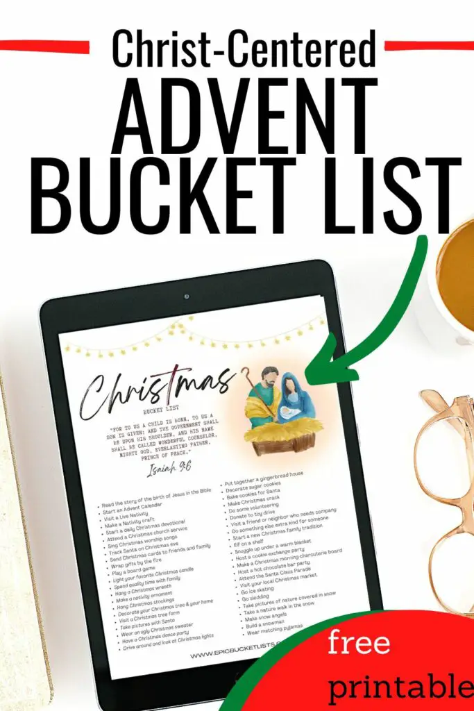 Free printable Christ-centered bucket list