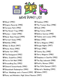 The Ultimate 90s Movie Bucket List