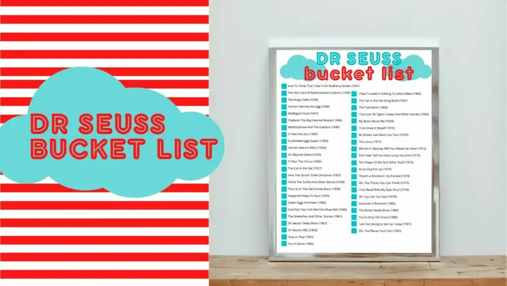 Dr Seuss bucket list