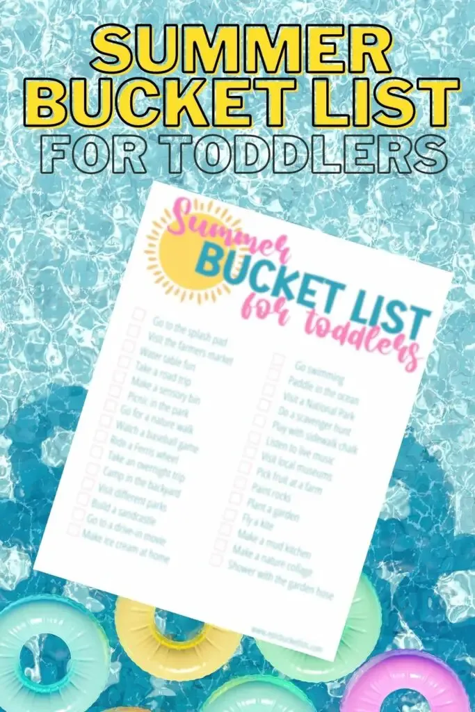 summer bucket list for toddlers