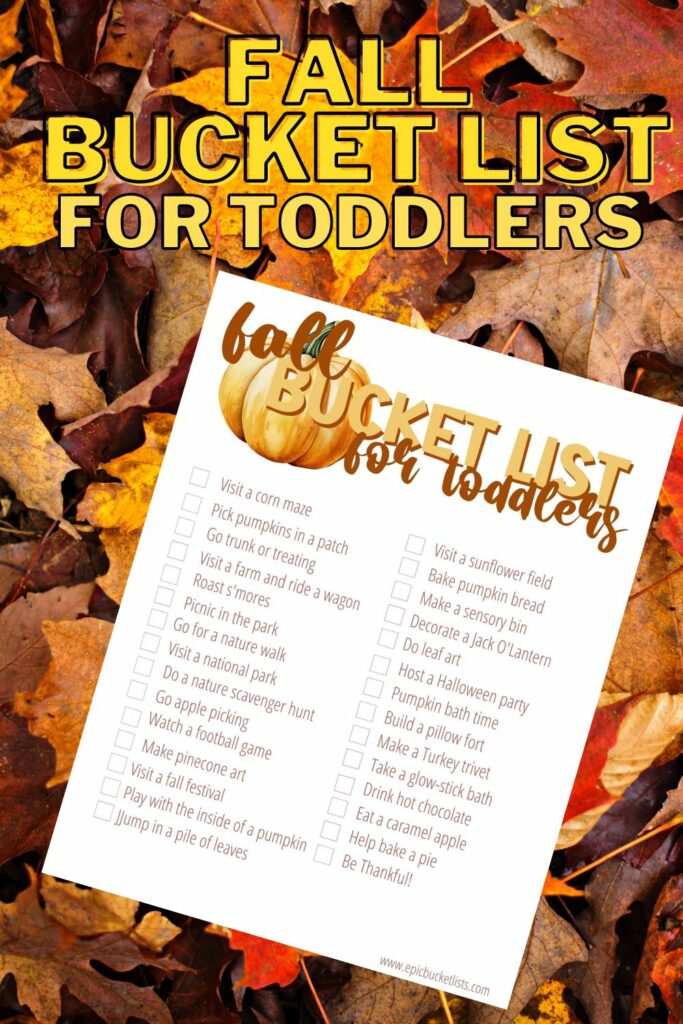 Fall bucket list for toddlers