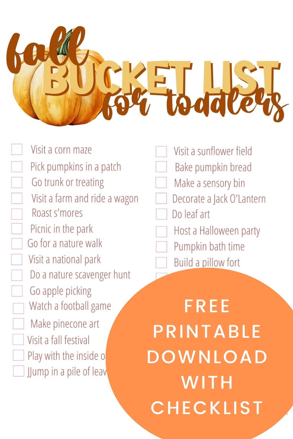 The Ultimate Fall Bucket List For Toddlers 2024