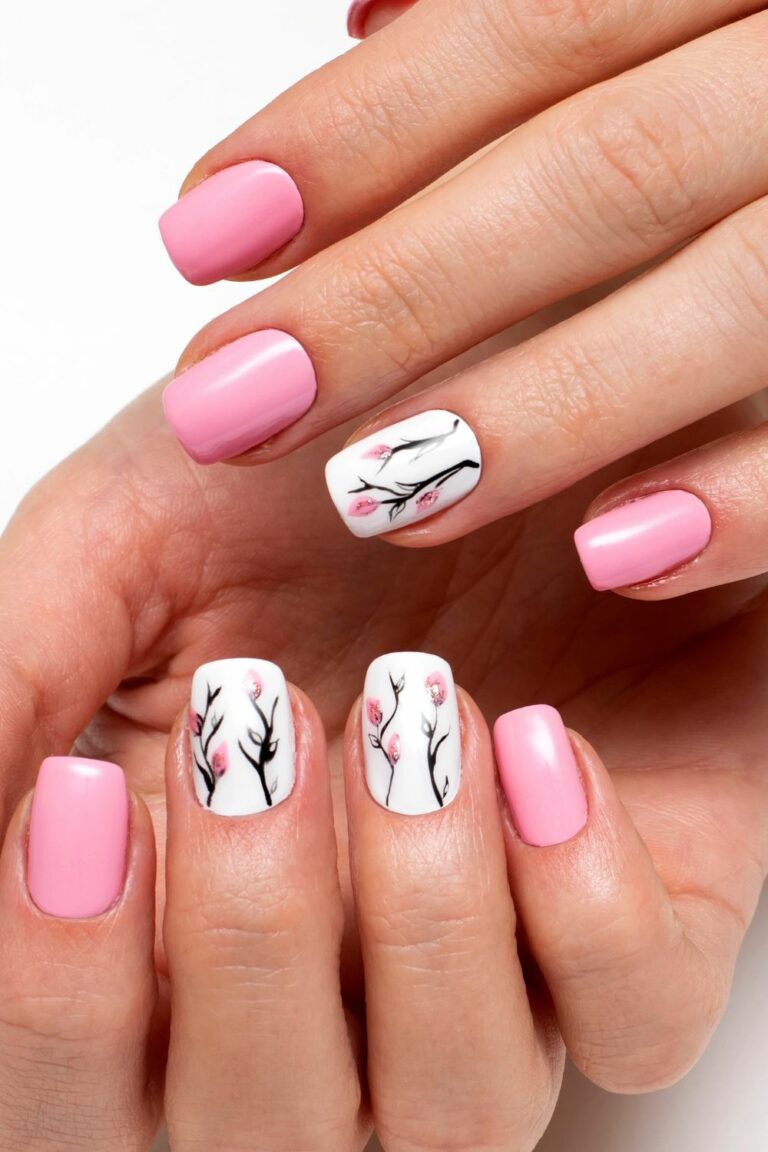 cherry blossom nail ideas